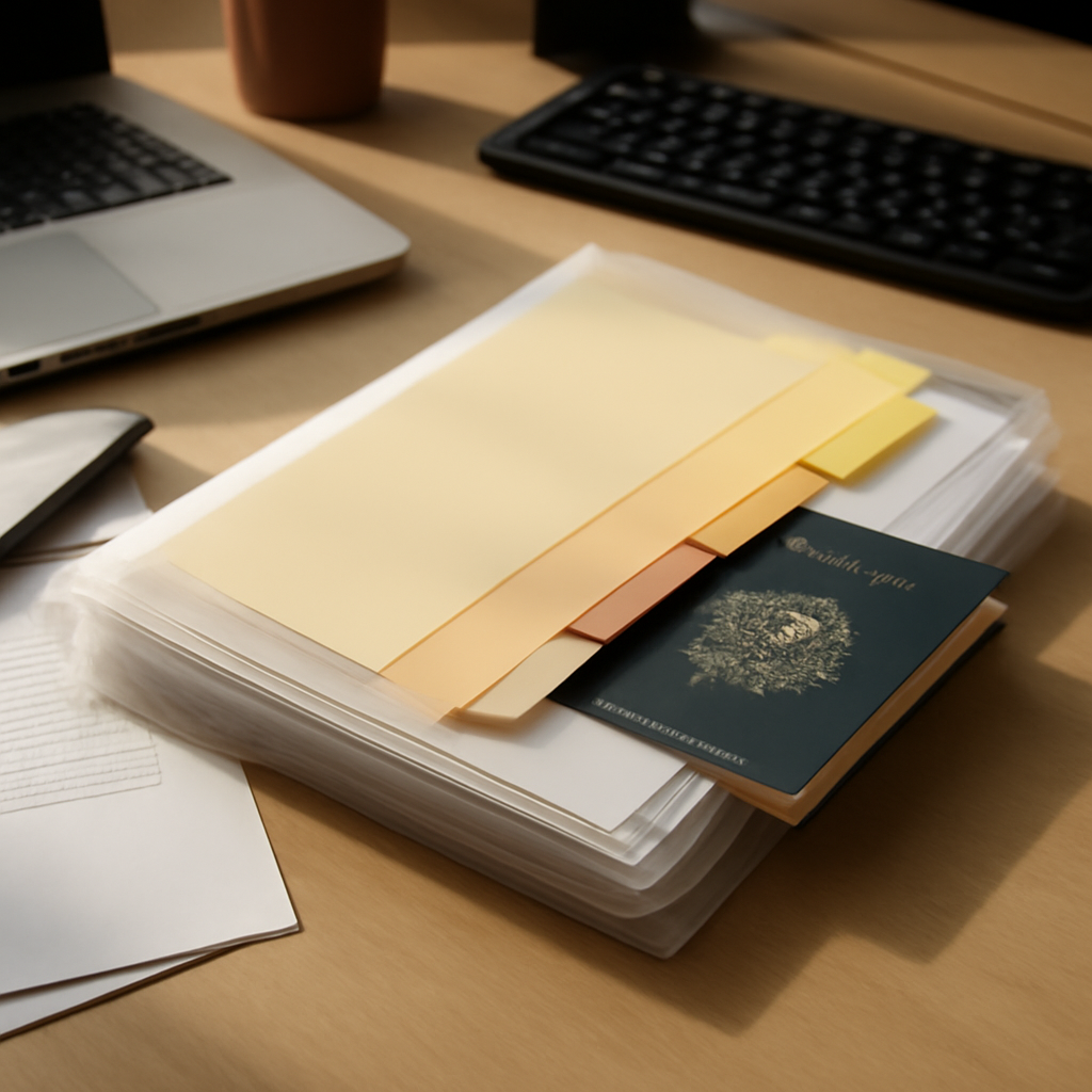 Pasta enxuta, resposta rápida: o método executivo para organizar documentos para visto americano