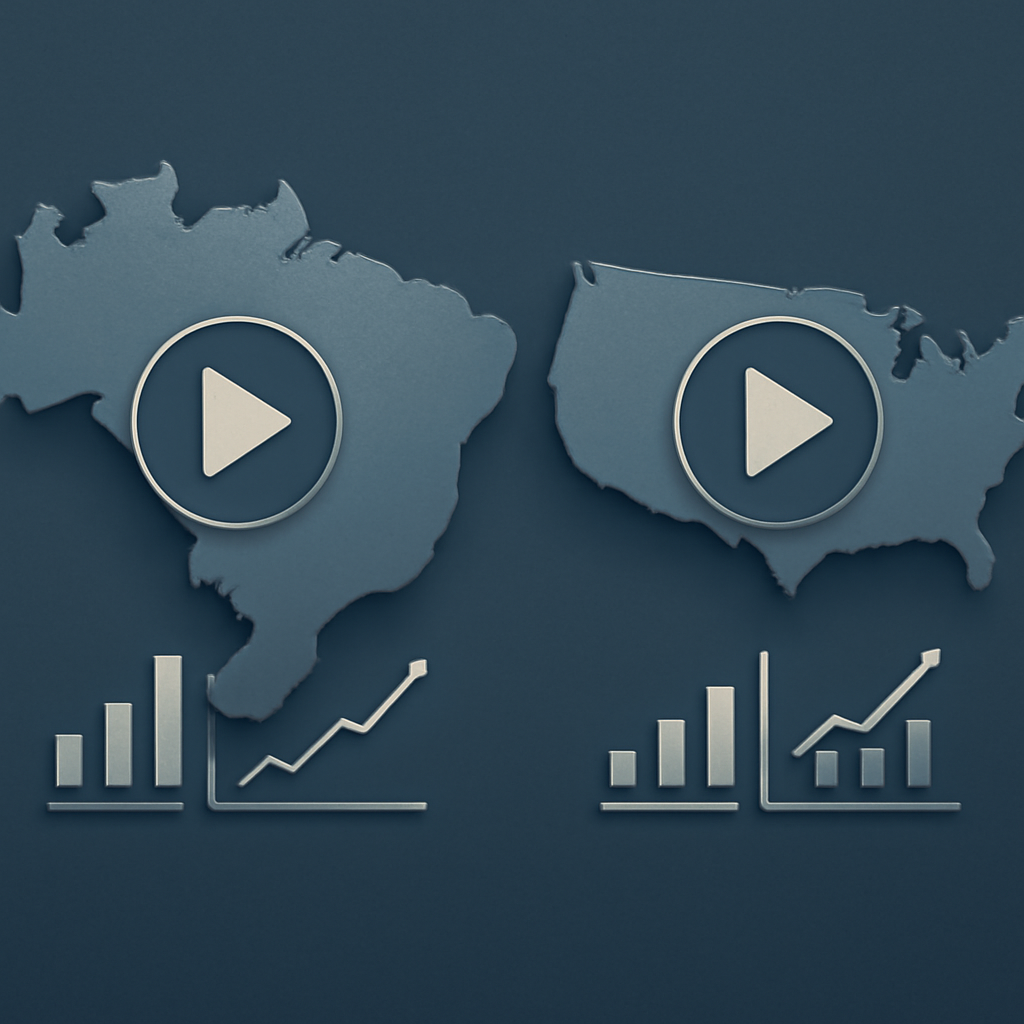 Curiosidades no YouTube: por que o mesmo formato rende diferente no Brasil e nos EUA (e o que gestores precisam medir)